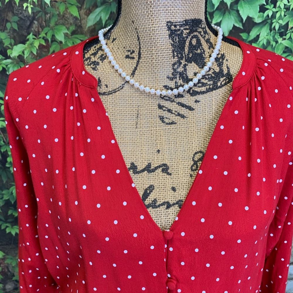 NWT RAILS Polka Dot Blouson Dress, S - Picture 6 of 15